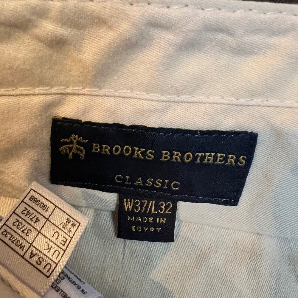 Brooks Brothers Classic Gray Wool Blend Dress Pants Mens 37x32 Straight Leg - Picture 3 of 5